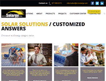 Tablet Screenshot of ecosolargy.com